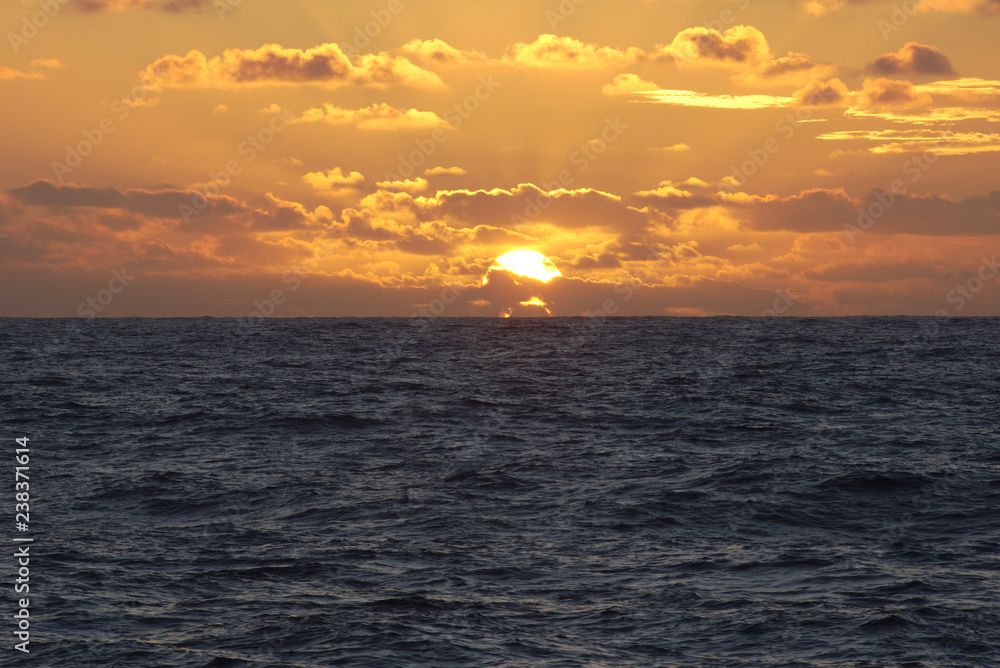 3165 Sunset during Atlantic Ocean crossing