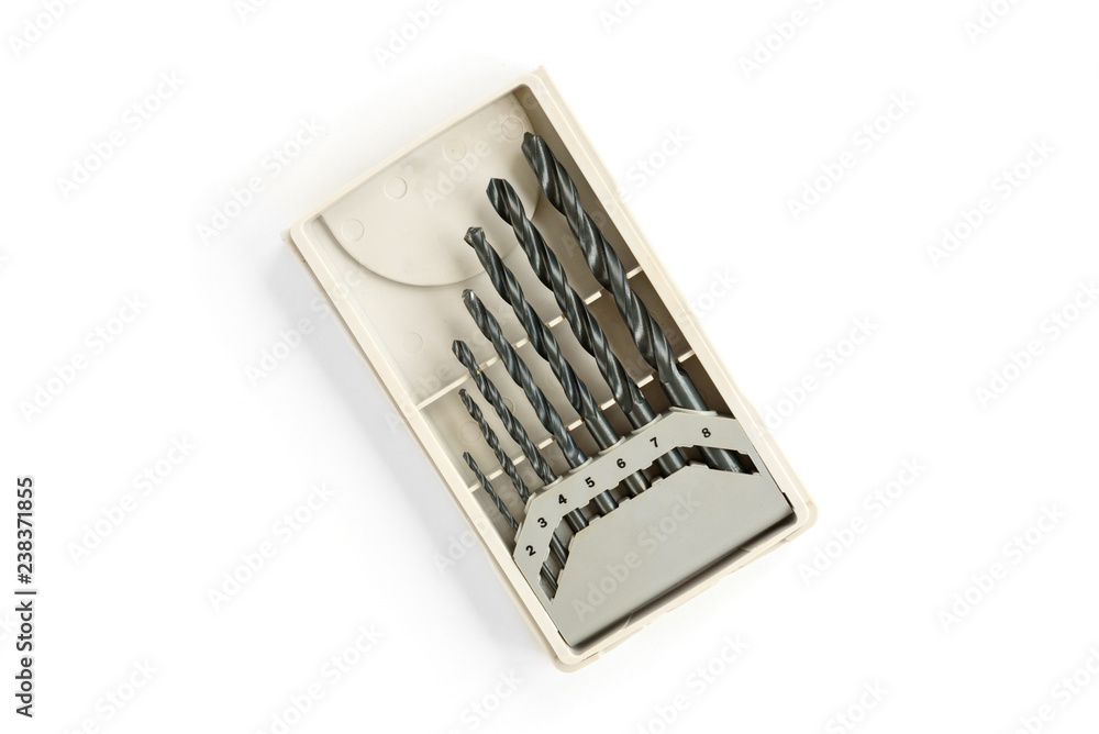 Drills isolated on white background. Drills isolated on white background.