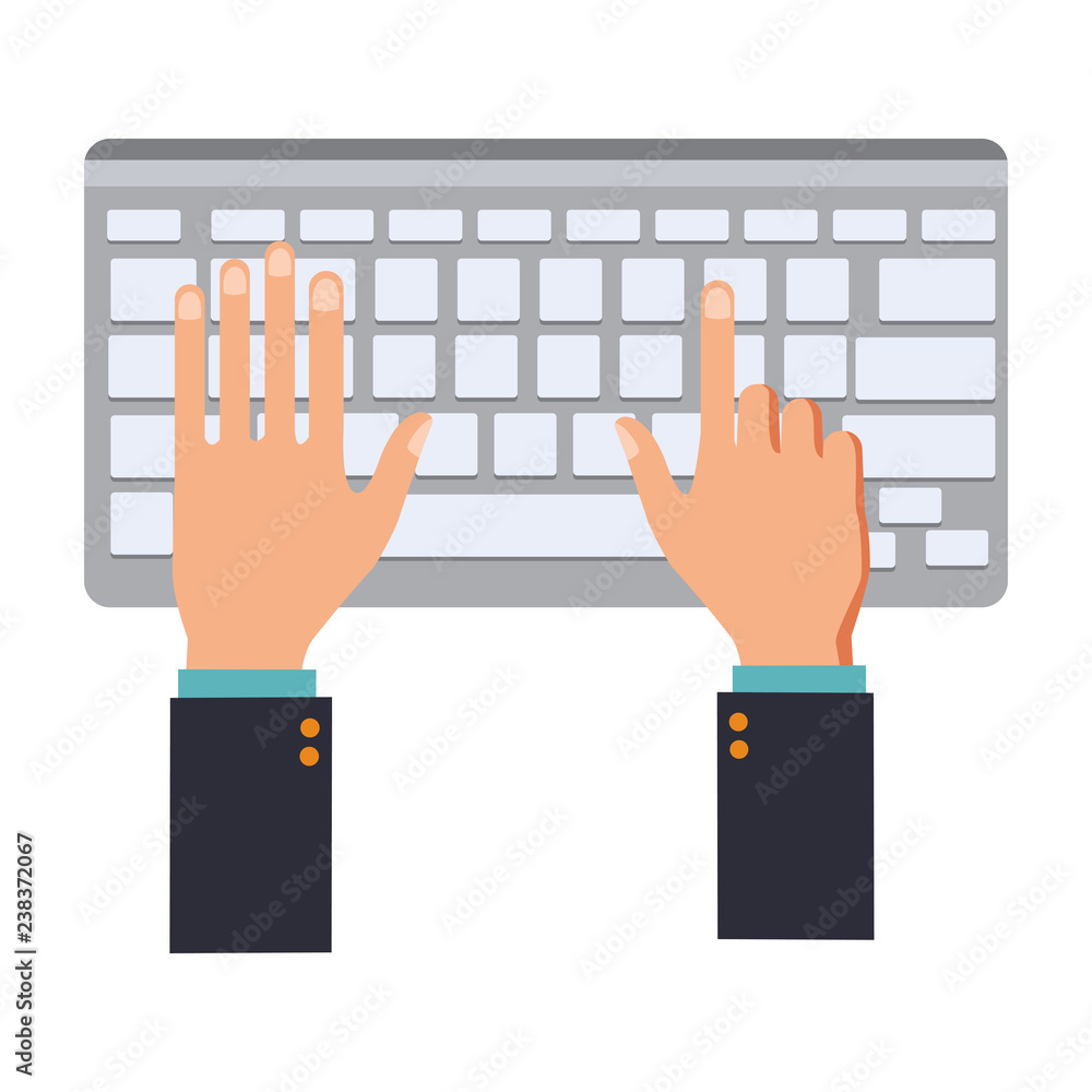 hand in the keyboard hand in the keyboard