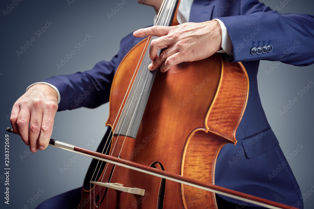 Cellist or cello player performing Cellist or cello player performing