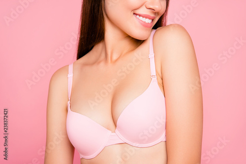 Принти на полотні Cropped close up portrait of beautiful attractive gorgeous cute her she girl enj