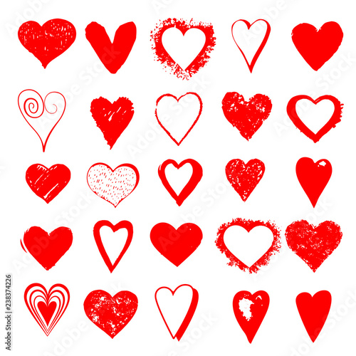 heart vector set for love and hart vector day or banner photo