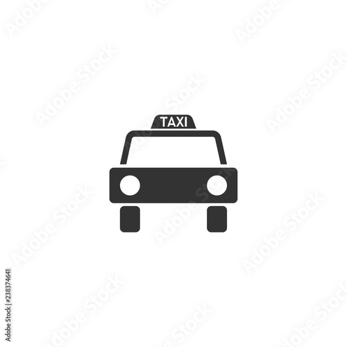 Taxi car icon flat