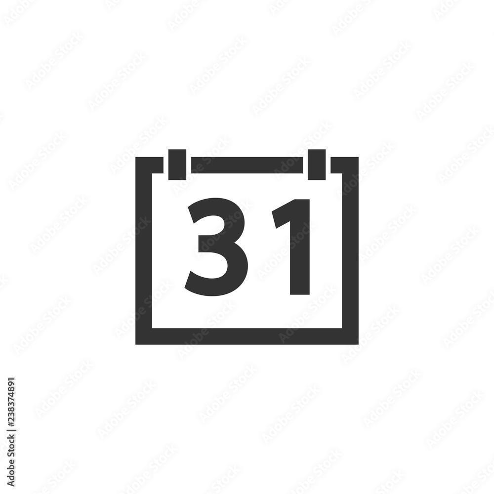 31 calendar days icon flat 31 calendar days icon flat