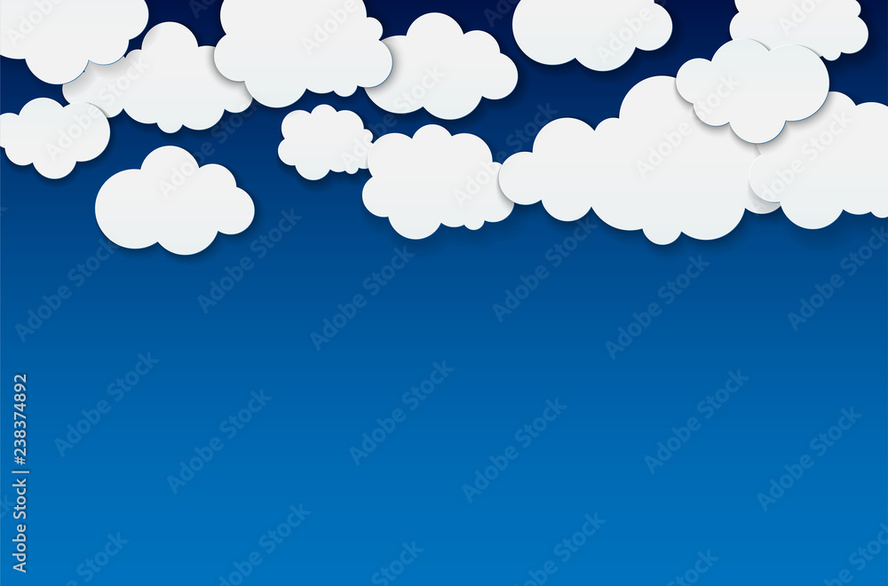 Abstract clouds on blue background
