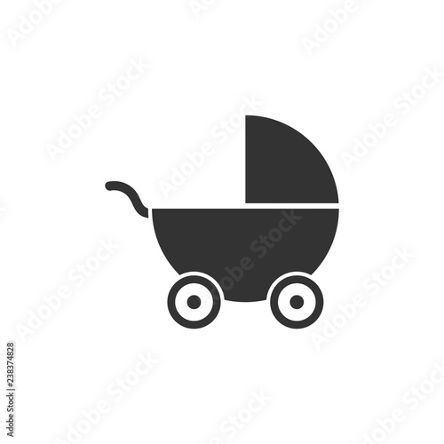 Pram icon flat