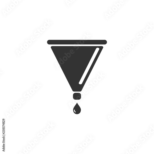 Filter funnel icon flat