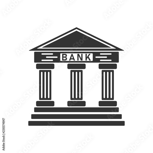 Bank icon flat