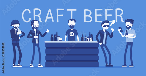 Craft beer store bar male visitors