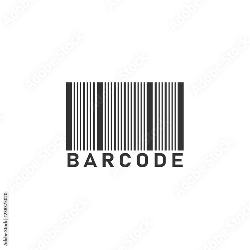 Bar code icon flat
