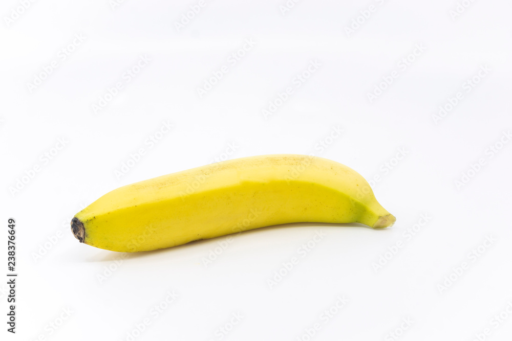 Yellow ripe banana isolated on white background. Yellow ripe banana isolated on white background.