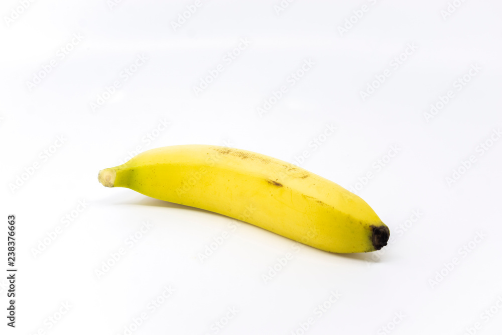 Yellow ripe banana isolated on white background. Yellow ripe banana isolated on white background.