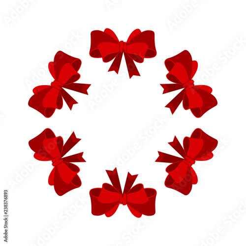 Background from orange bows. Seamless pattern.