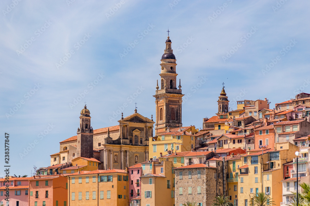 Obraz premium Old village of Menton French Riviera in summer