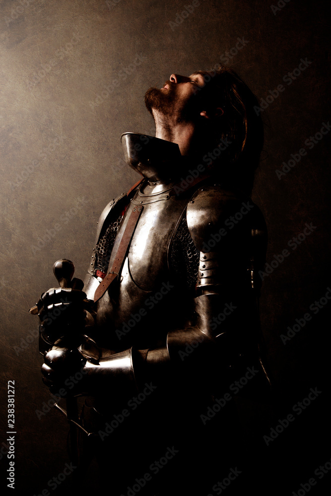 Portrait of a knight in armor