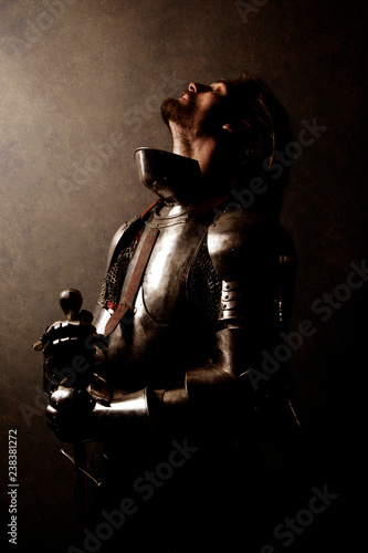 Portrait of a knight in armor © Warpedgalerie