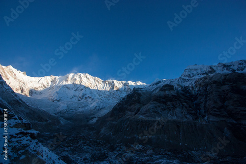 Fototapeta Naklejka Na Ścianę i Meble -  Sunrise in Annapurna Base Camp ABC in Nepal