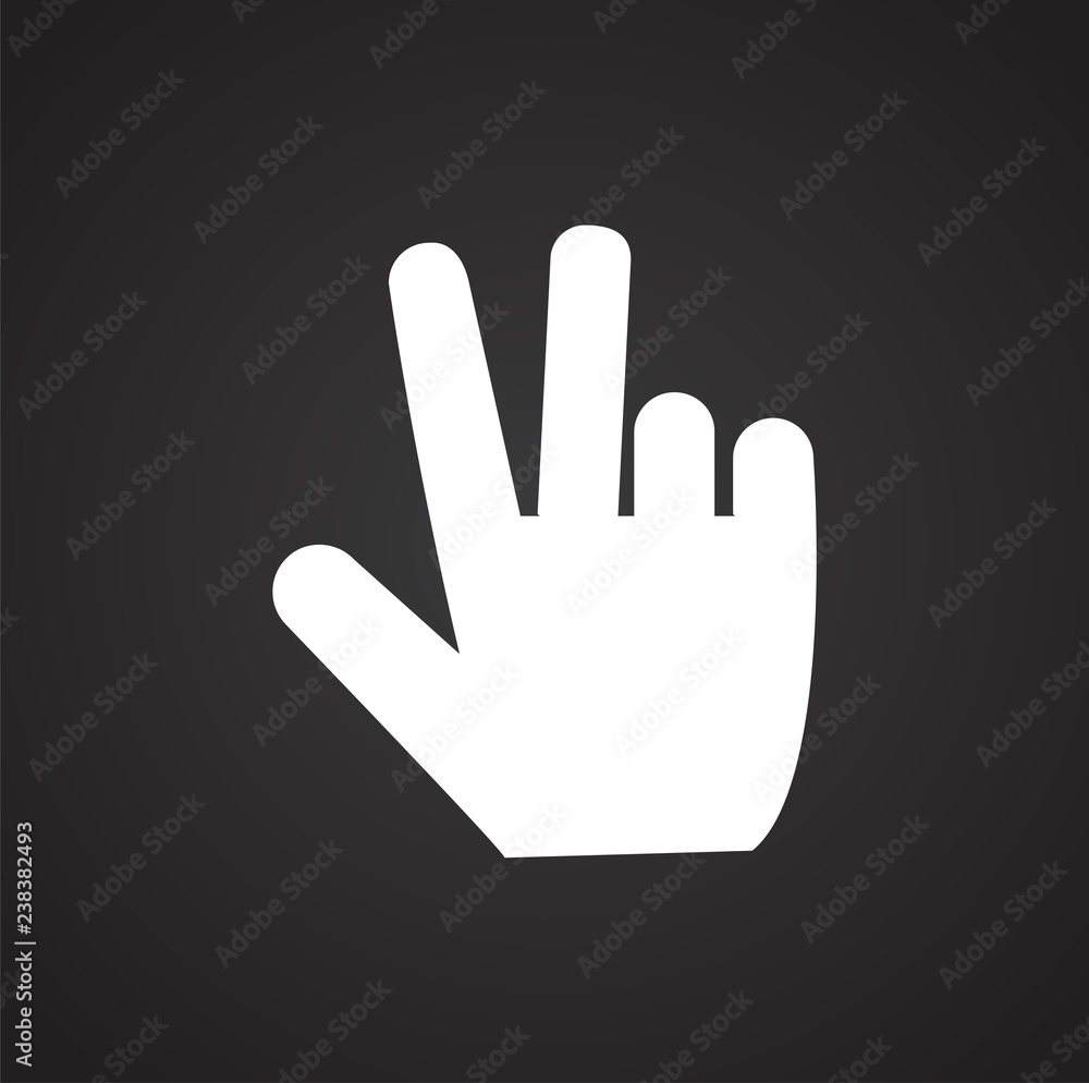 Victory gesture icon on white background for graphic and web design, Modern simple vector sign. Internet concept. Trendy symbol for website design web button or mobile app Victory gesture icon on white background for graphic and web design, Modern simple vector sign. Internet concept. Trendy symbol for website design web button or mobile app