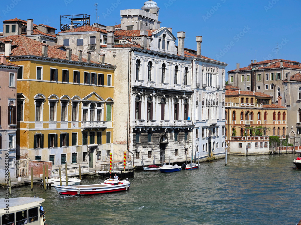 20.06.2017, Venice, Italy: View of historic buildings and canals
