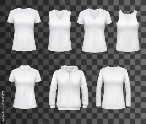 Women white tank top t-shirts, sportswear mockups