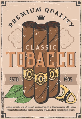 Cigars production and tobacco factory shop