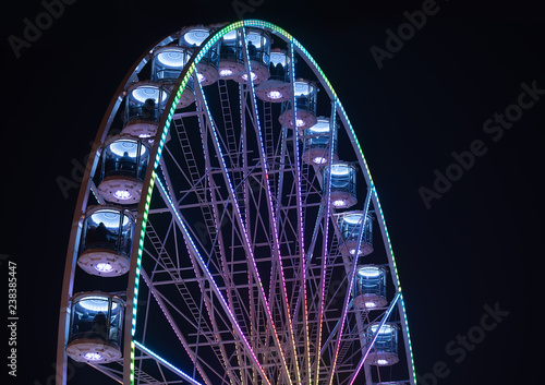 Ferrish wheel detail in the night © SasaStock