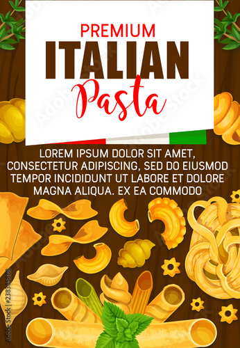 Italian pasta, premium Italy cuisine