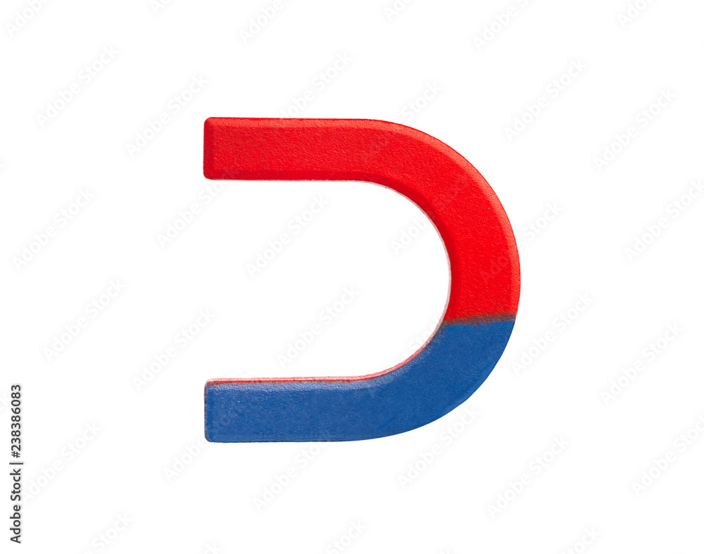 Horseshoe red and blue magnet Horseshoe red and blue magnet