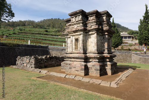 Candi Gatotkaca hindu temple, near Arjuna complex in Dieng Plateau, Central Java, Indonesia. photo