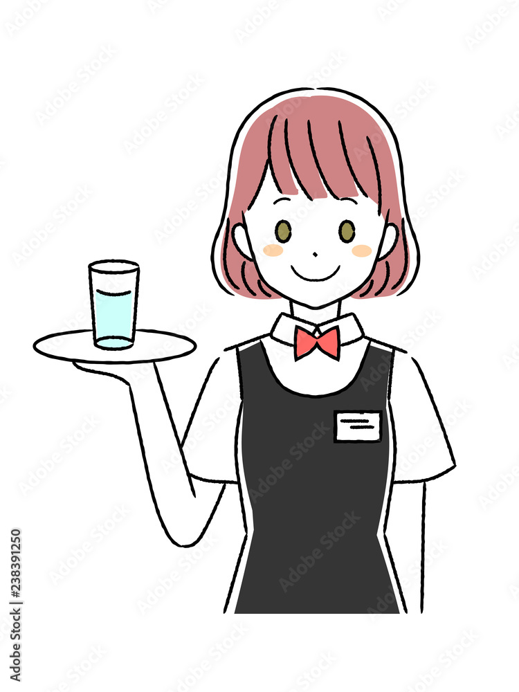 ウエイトレスのイラスト