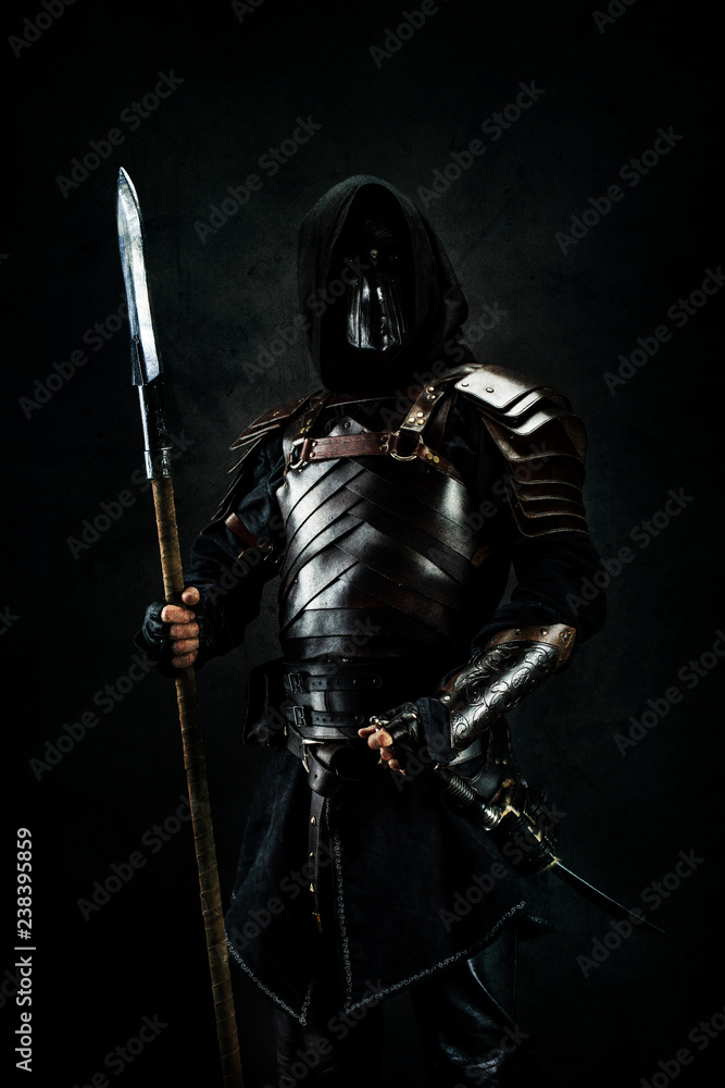 Naklejka premium Portrait of an oriental assassin