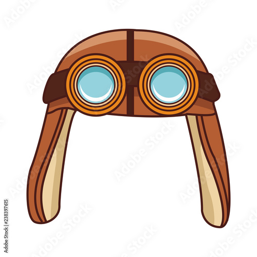 airplane pilot helmet cartoon