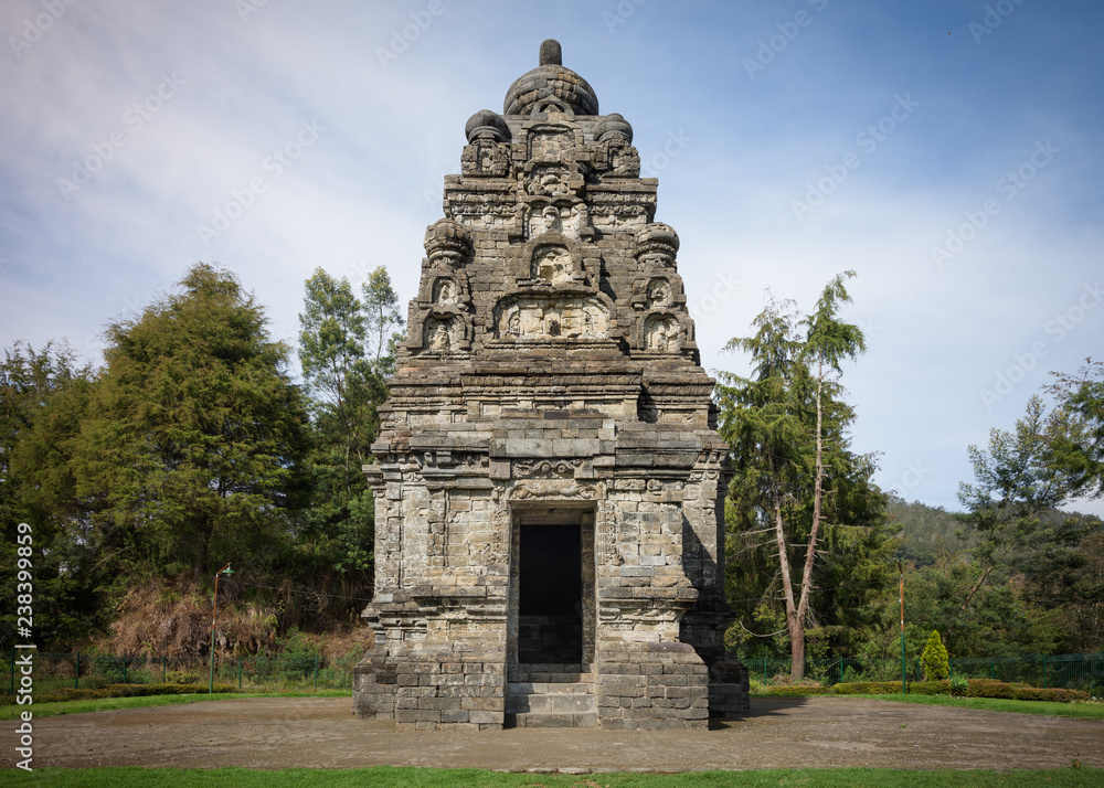 Candi Bima hindu temple, near Arjuna complex in Dieng Plateau, Central Java, Indonesia.