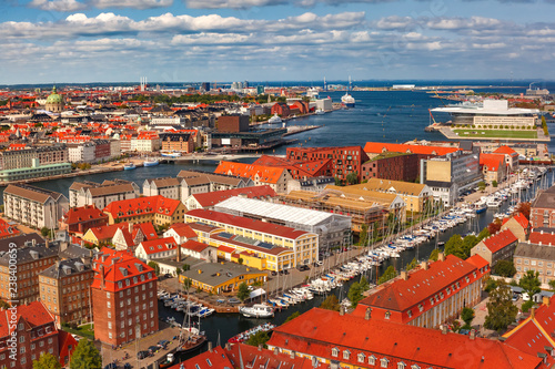 Aerial view of Copenhagen, Denmark