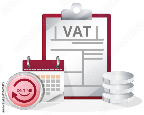 On Time VAT Return Filing - Abstract - Illustration