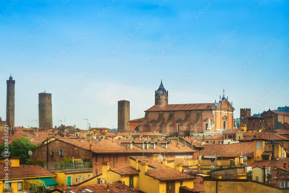 Bologna panoramic traditional architectural landscape, Italy