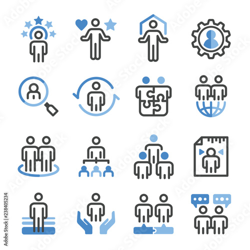 human resource icon set,vector and illustration