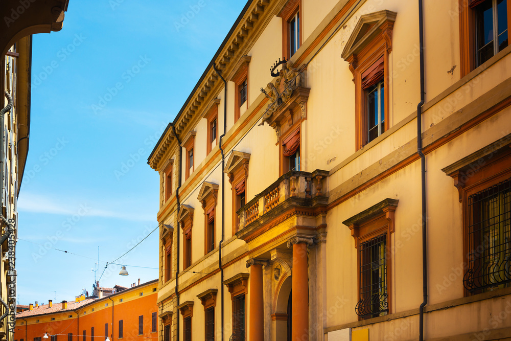 Fototapeta premium Street view of downtown Bologna, Italy