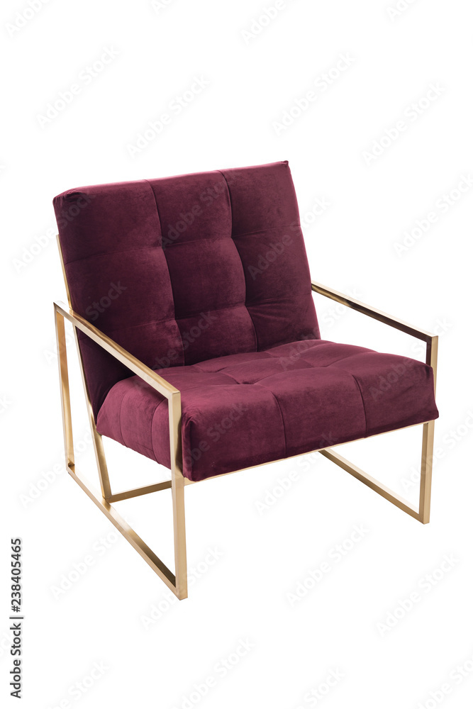 Single designer armchair, Designed armchair, home design, home design armchair, red armchair, burgundy armchair, living room armchair, garden armchair, armchair with gold handles Single designer armchair, Designed armchair, home design, home design armchair, red armchair, burgundy armchair, living room armchair, garden armchair, armchair with gold handles