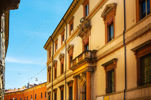 Street view of downtown Bologna, Italy