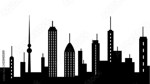 City scape silhouette icon. Element of cityscapes illustration. Signs and symbols icon can be used for web, logo, mobile app, UI, UX