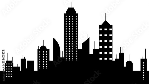 City scape silhouette icon. Element of cityscapes illustration. Signs and symbols icon can be used for web, logo, mobile app, UI, UX