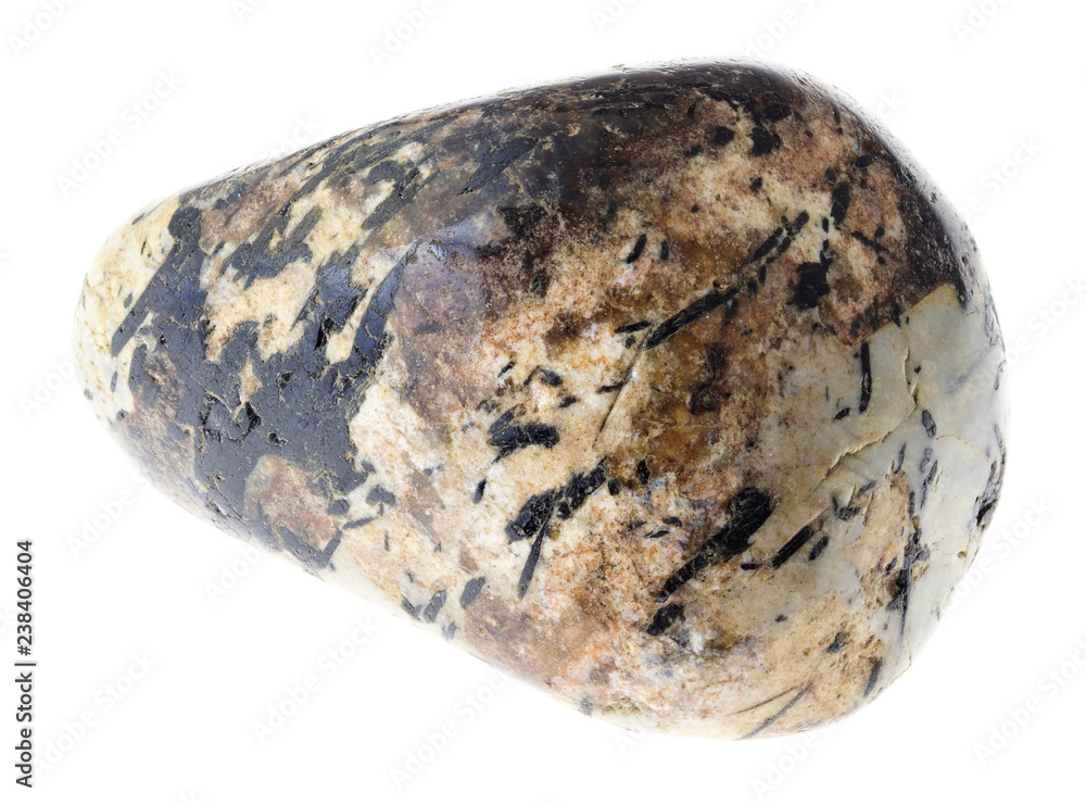 aegirine in tumbled sanidine and nepheline rock aegirine in tumbled sanidine and nepheline rock