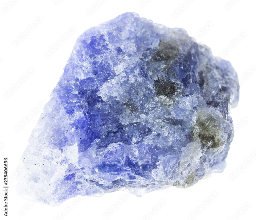 Photo Art Print raw tanzanite crystals on white Ekaterina