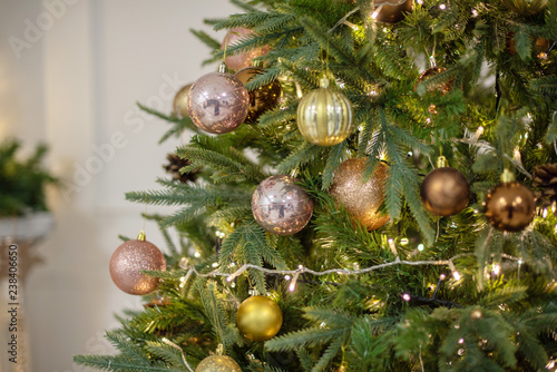 decorations on the Christmas tree