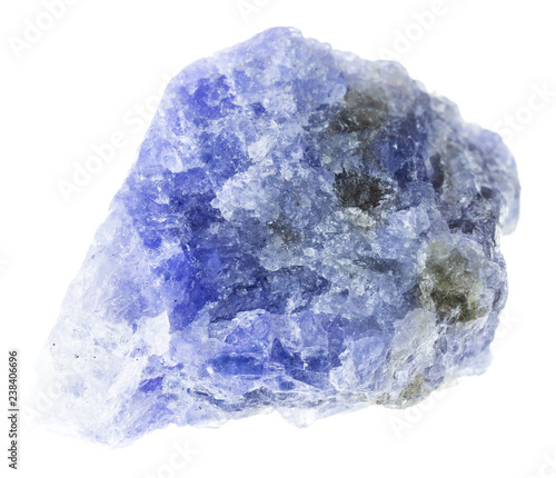 raw tanzanite crystals on white photo