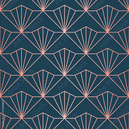 Pattern. Endless. Seamless Pattern. Vector Lines. Trendy Copper Look.