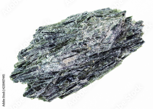 raw actinolite stone on white photo