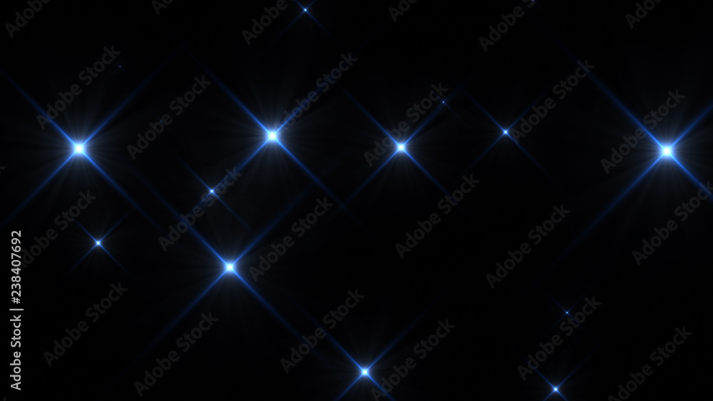Obraz premium 3d render Camera flashes on an black background