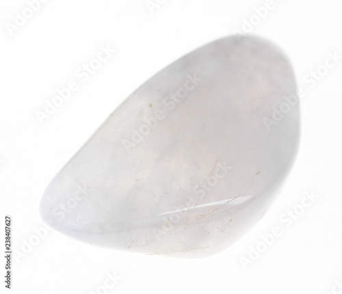 Foto polished moonstone (adularia) gem stone on white